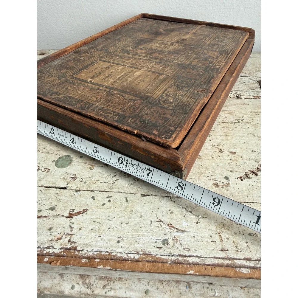Antique Richter's Anchor Box No. 7 Wooden Architectural Building Stone Case